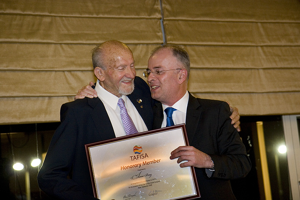 Braz received the title of Honorary Member of TAFISA during the TAFISA World Congress 2009 in Chinese Taipei, China
