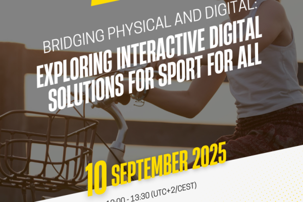 Join our Mission 2030 Webinar on Digital Solutions for Sport for All