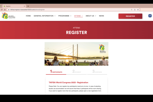 The registration for the TAFISA World Congress 2023 in Düsseldorf is now open!