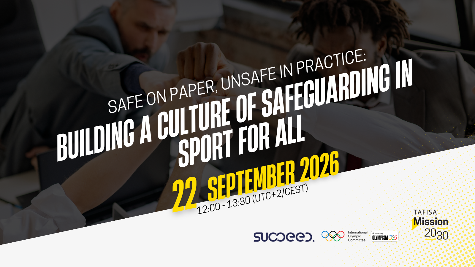 Join our Mission 2030 Webinar on Building a Culture of Safeguarding in Sport for All