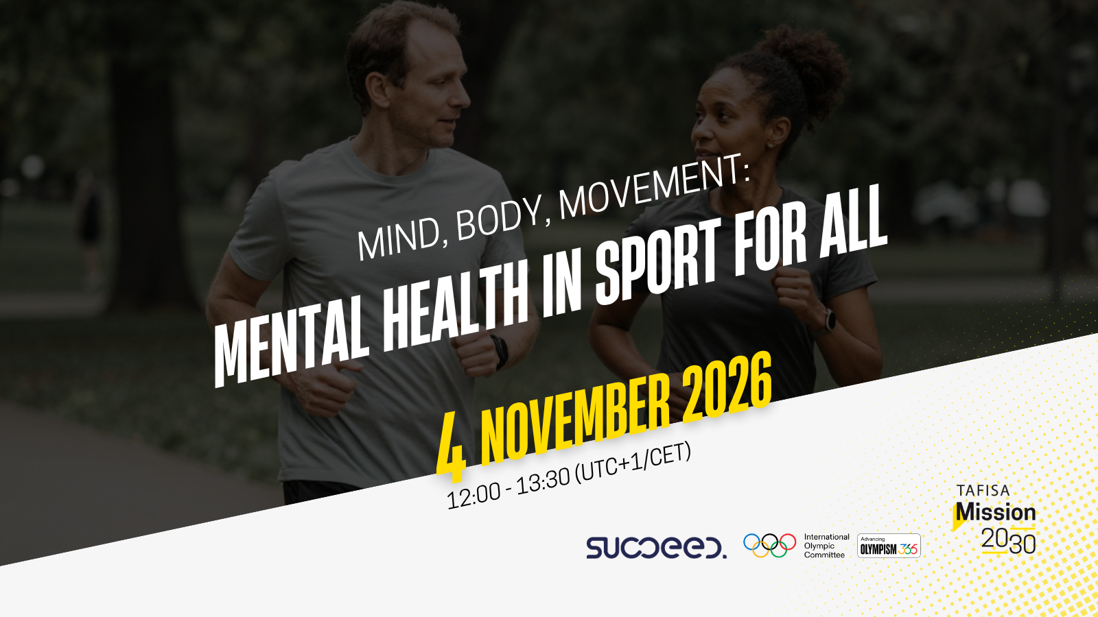 Join our Mission 2030 Webinar on Mental Health in Sport for All